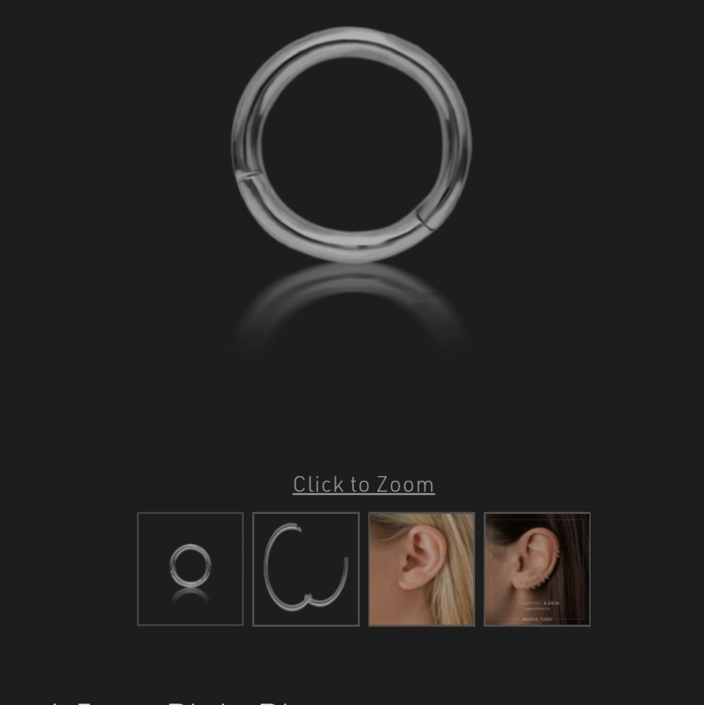 Maria Tash 6.5mm White gold clicker